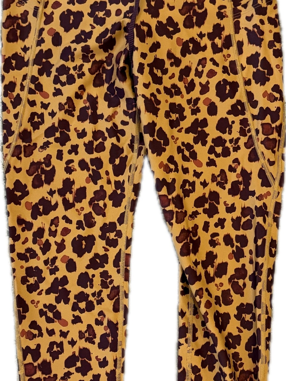 GAP Leopard Print Leggings - Mustard and Brown